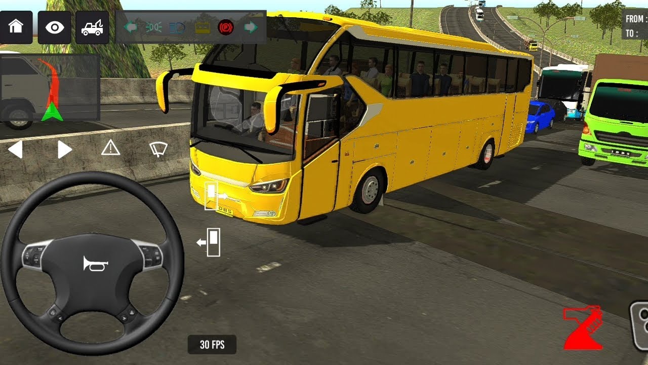 BUS SIMULATOR INDONESA🔥 Bus🚌 Driving👮‍♂️ City euro Coach bus Simulator🔥-Android 🎮Gameplay 