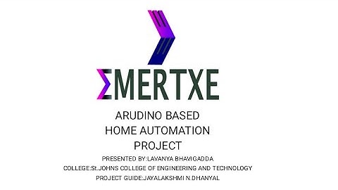 Home automation with arduino uno and iot based  project #Emertxe Intership 