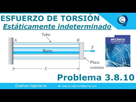 ELEMENTOS TORSIONALES ESTÁTICAMENTE INDETERMINADOS | TORSIÓN | JAMES GERE | EJERCICIO 3.8.10
