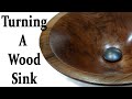 Woodturning - Walnut Bathroom Sink Woodturning - Walnut Bathroom Sink