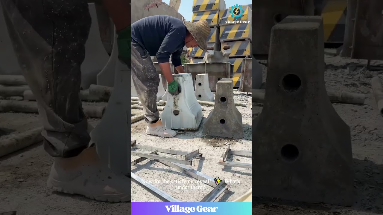 How Are Concrete Road Blocks Made?! 🤔 Watch This INCREDIBLE Process From Wet Mud to Solid Block!