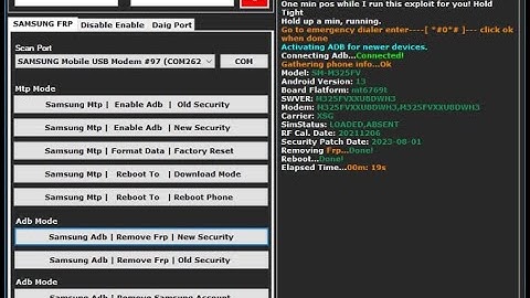 Samsung Galaxy M32 (M325FV) U8 FRP Bypass Android 13 Latest Security 2024
