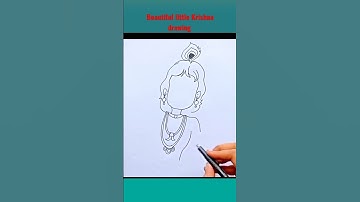 beautiful little Krishna drawing #shorts  #littlekrishnadrawing