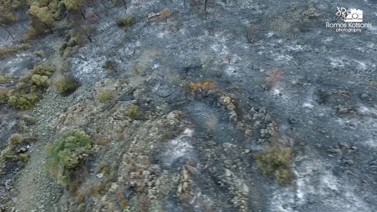 Fire in the Troodos mountains the day after - YouTube