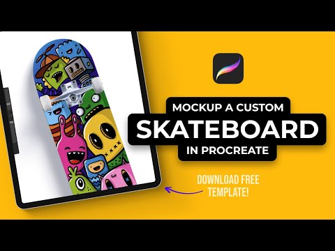 How To Mock Up A Custom Skateboard Design In Procreate (#Shorts)