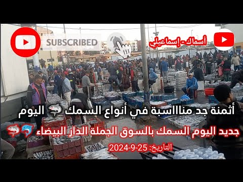 جديد اليوم السمك بالسوق الجملة الدار البيضاء أثمنة جد مناااسبة في أنواع السمك اليوم الجودة