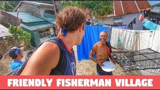 Exploring A Simple Filipino Fishing Village  Local Philippines With Fighter Boys