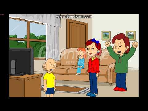 Caillou turns the tv off on Rosie and gets grounded