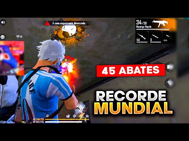 FREE FIRE! MINHA PRIMEIRA PARTIDA RANQUEADA COM RECORDE DE ABATES! 