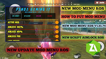 NEW MOD MENU ROS ASSETS NIGHT SKY HOW TO USE|CHARACTER PINK WEAPON GG MOD NO ROOT