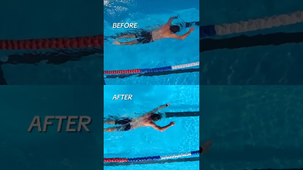 Your hand should enter in line with your shoulder, then reach straight forward.