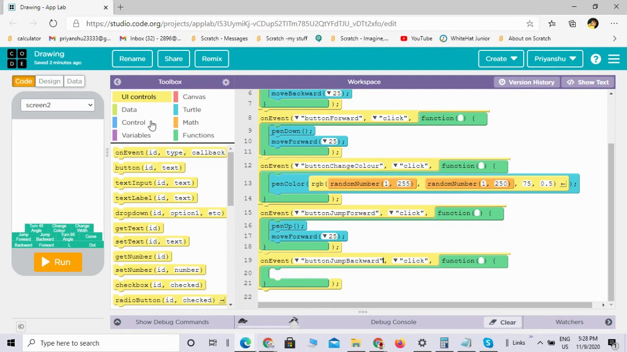 How to make a Drawing App in code.org ( App Lab ) - YouTube