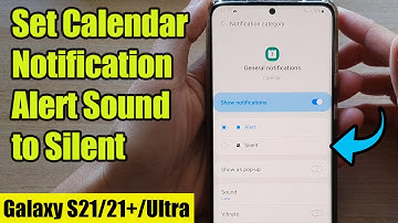 Galaxy S21/Ultra/Plus: How to Set Calendar Notification Alert Sound to Silent