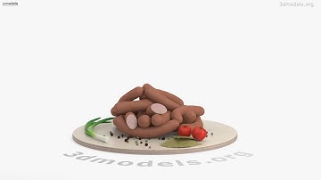 Frankfurter Wurstchen Plate 3D model by 3DModels.org