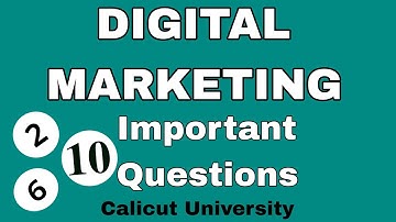 DIGITAL MARKETING MDC Important Questions B.Com FYUGP #Calicutuniversity #sabztalkz