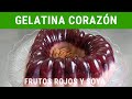 Gelatina de frutos rojos y leche de Soya.- RecetasdeLuzMa