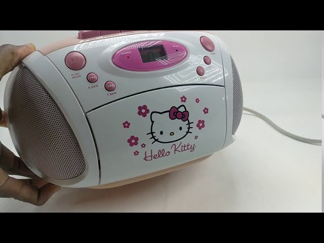 fysisk newness Lærd Hello Kitty AM FM Stereo CD Cassette Recorder Model KT2028B - YouTube