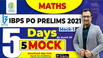 IBPS PO Prelims 2021 | Mock Test Preparation | Day-1 | By Sumit Sir | #Sumitsir