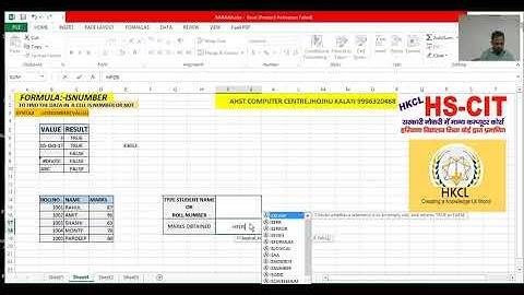 How to use ISNUMBER+IF+Vlookup formula  by Naresh Sangwan JhojhuAHST Computer Centre Jhojhu Kalan