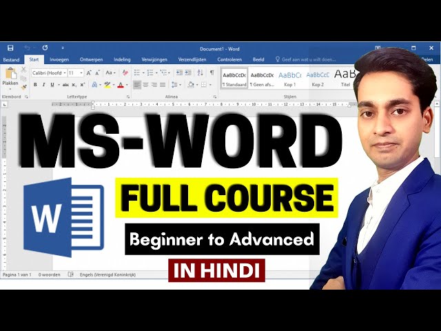 Word Tutorial For Beginners - Full Course in Hindi | Microsoft Word Complete Tutorial - 2022 class=
