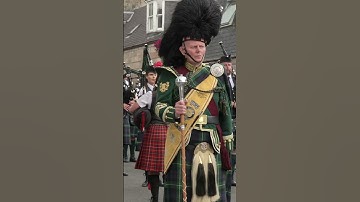 Thumbnail of Highland Cathedral played by the massed Pipes & Drums after 2022 Dufftown Highland Games #shorts