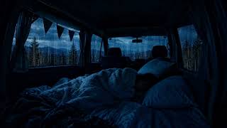 Hypnotic Rain Sounds 🌧️✨ | Torrential Night Rain on a Camping Car for Peaceful Sleep