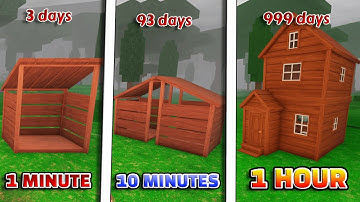 🔥 BUILT AN AFK BASE IN 1 MINUTE, 10 MINUTES, AND 1 HOUR IN 99 NIGHTS IN THE FOREST! 💥