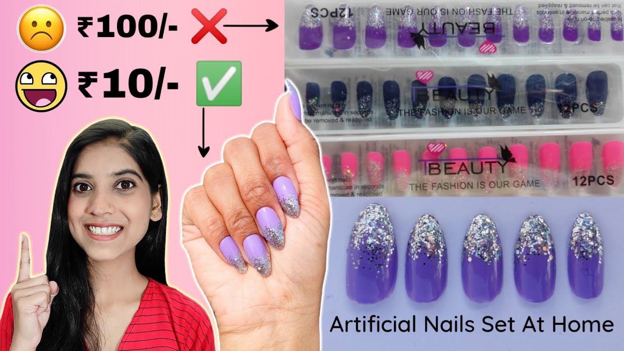 Jewels Beauty Artificial Nail UV Gel Finish False Acrylic Extension Nails  Set of 24 Resuable maroon black - Price in India, Buy Jewels Beauty Artificial  Nail UV Gel Finish False Acrylic Extension