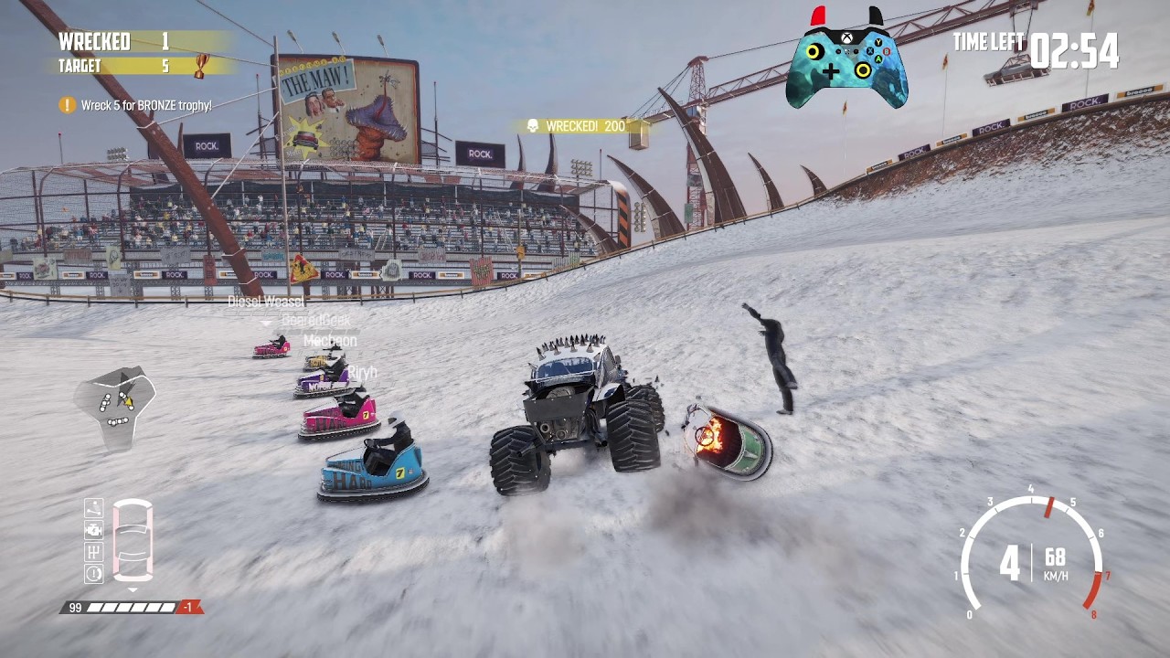 Wreckfest 26.02.14 Bugzilla Rampage Rush - The Maw Demolition Arena ...