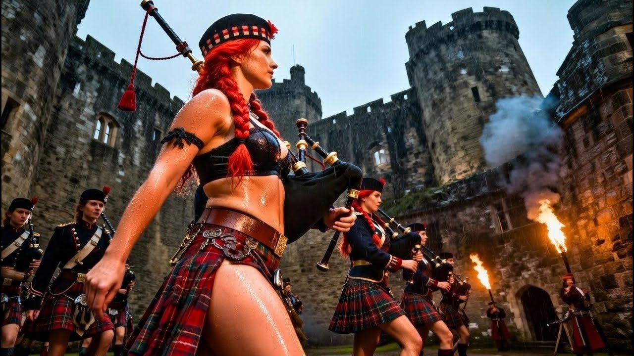 Epic Bagpipe March Leaves Everyone Speechless  | Highland Women in Kilts | Scotland