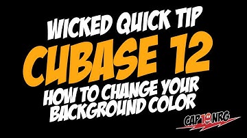 Wicked Quick Tip: How to change the background color in Cubase 12