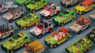 The JURASSIC PARK Diecast Garage Tour! 1:64 Matchbox & Hot Wheels Ford Explorers & Jeep Wranglers