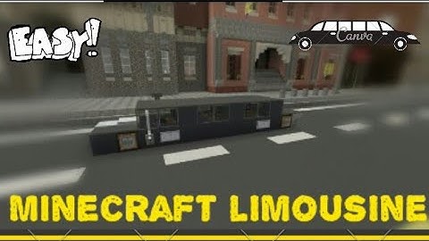 Minecraft how to build a limousine (EASY TUTORIAL)