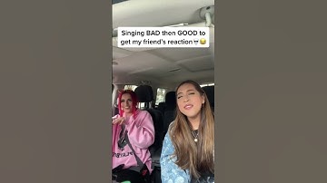 Thumbnail of Singing BAD to get my FRIEND’S REACTION💀😂