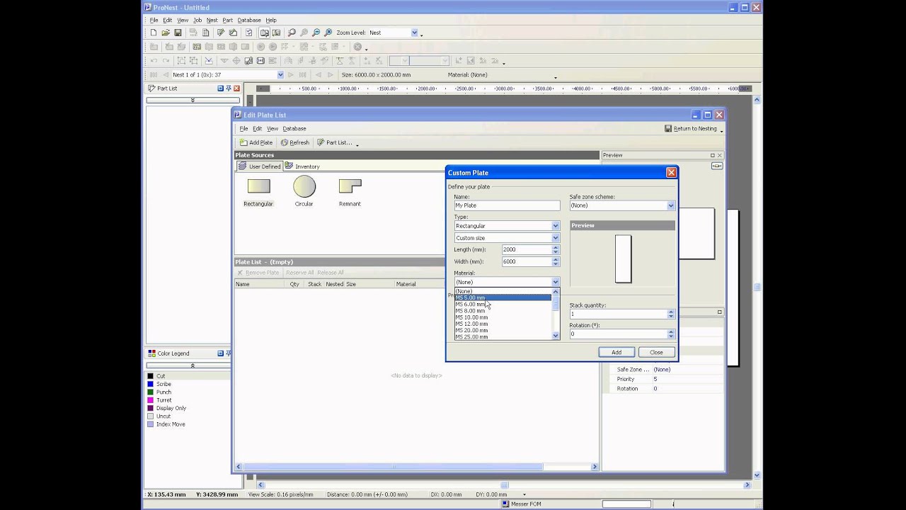 Pronest: Edit Plate List