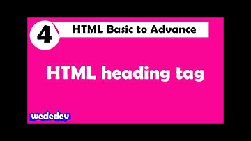 HTML heading tags (h1 h2 h3 h4 h5 h6)  || Part-4
