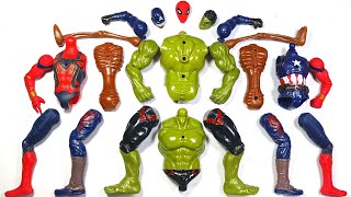 Merakit Hulk Smash VS Spider-Man VS Captain America VS Siren Head - Marvel Avengers Toys