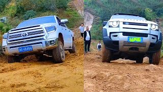 Land Rover Defender 3.0L V6 Vs Land Cruiser Prado 2.7L And Haval H5 Off-Road Driving