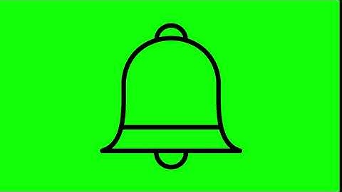 Animated Notification Icon on Green Screen With Pop-up Sound