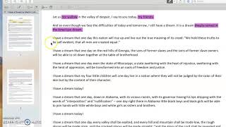 MLK Speech Annotation