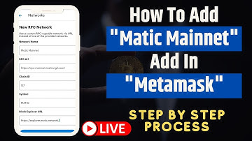 How To Add Matic Network To Metamask | How To Add Matic Mainnet Network In Metamask Full Process