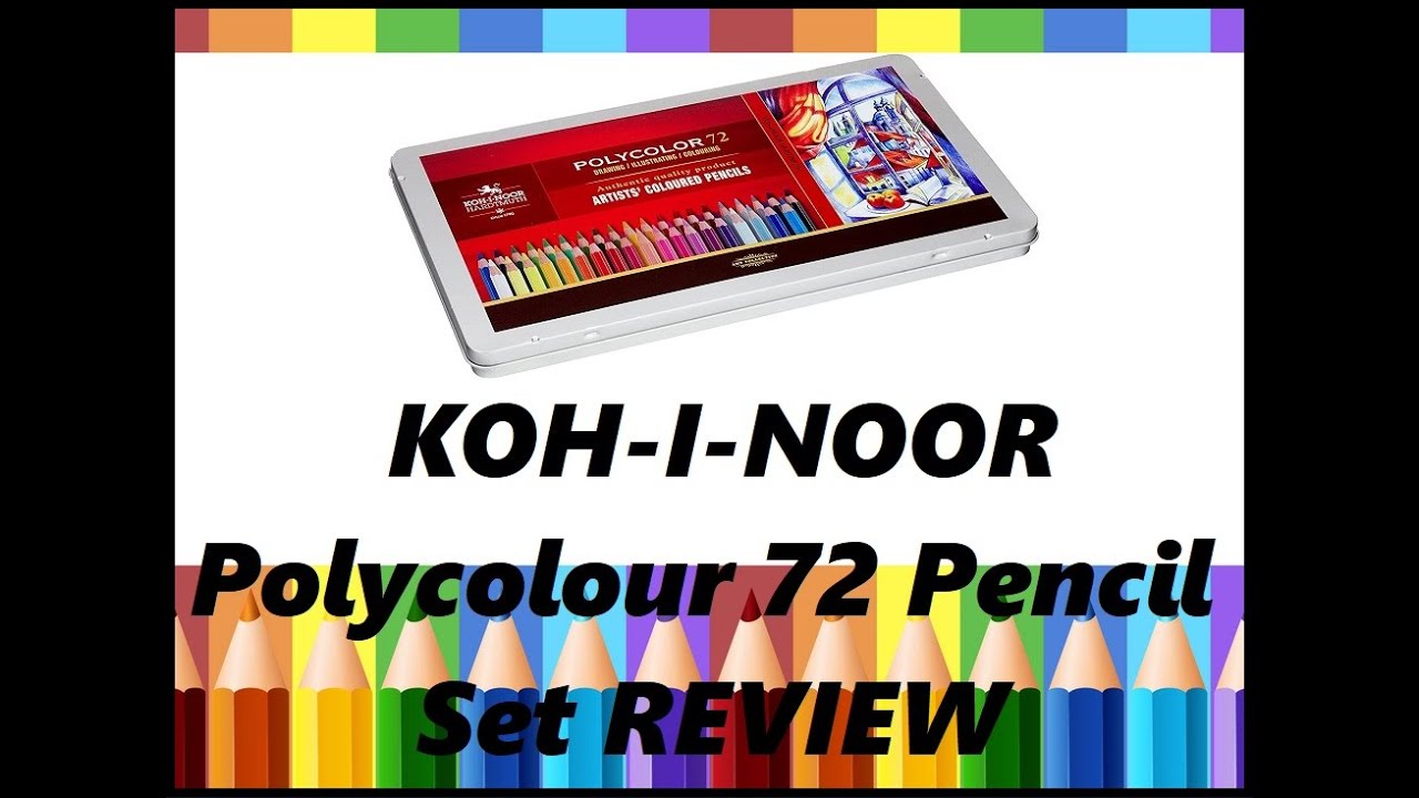 Koh-I-Noor Polycolor Dry Color Drawing Pencil Set - Assorted Colors, Tin,  Set of 72