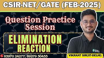 ELIMINATION REACTIONS | REACTION MECHANISM | CSIR-NET & GATE 2025 | BY VIKRANT SIR