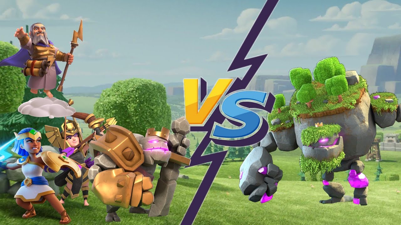 Mountain Golem Vs Heroes Fight Who Is Winner Clash Of Clans Coc