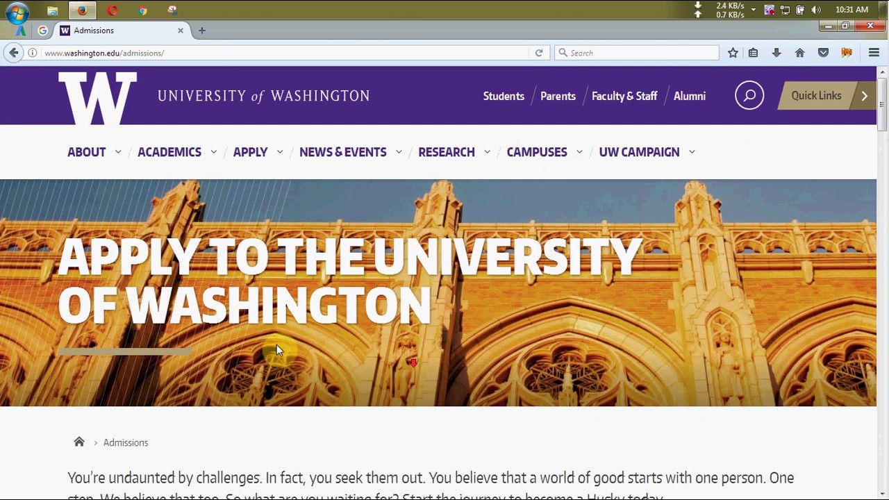 admission requirements university of washington