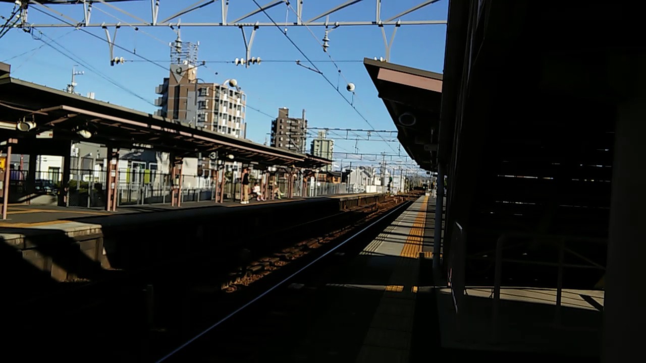 名鉄　矢作橋駅で