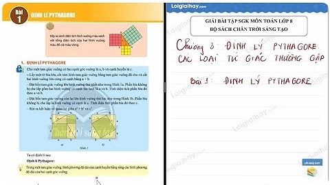 Bài 1 Chương 3. Định lí Pythagore - Toán 8 - Chân trời sáng tạo