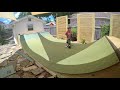 3 foot and 4 foot half pipes in the same back yard. Coping repair, gator skins ramp surface. 3 foot and 4 foot half pipes in the same back yard. Coping repair, gator skins ramp surface.