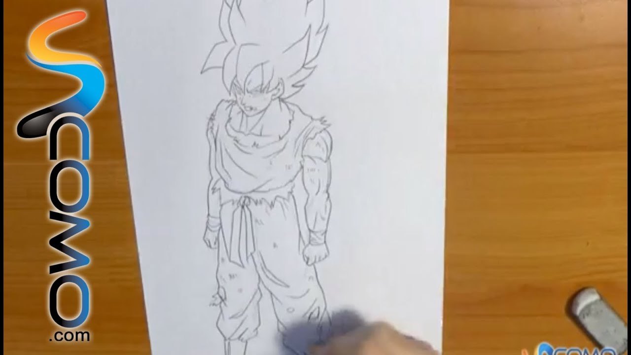 Cómo dibujar a Goku super saiyan