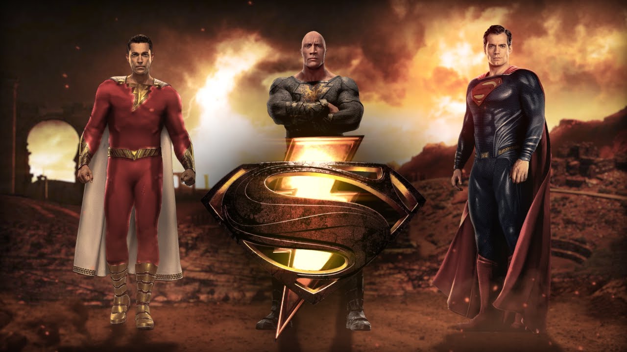 Henry Cavill's Superman Teams Up With Shazam To Fight The Rock's Black Adam  In DC Movie Fan Trailer